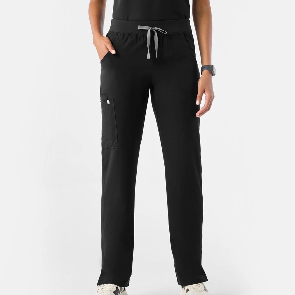 Figs Black Track Pants